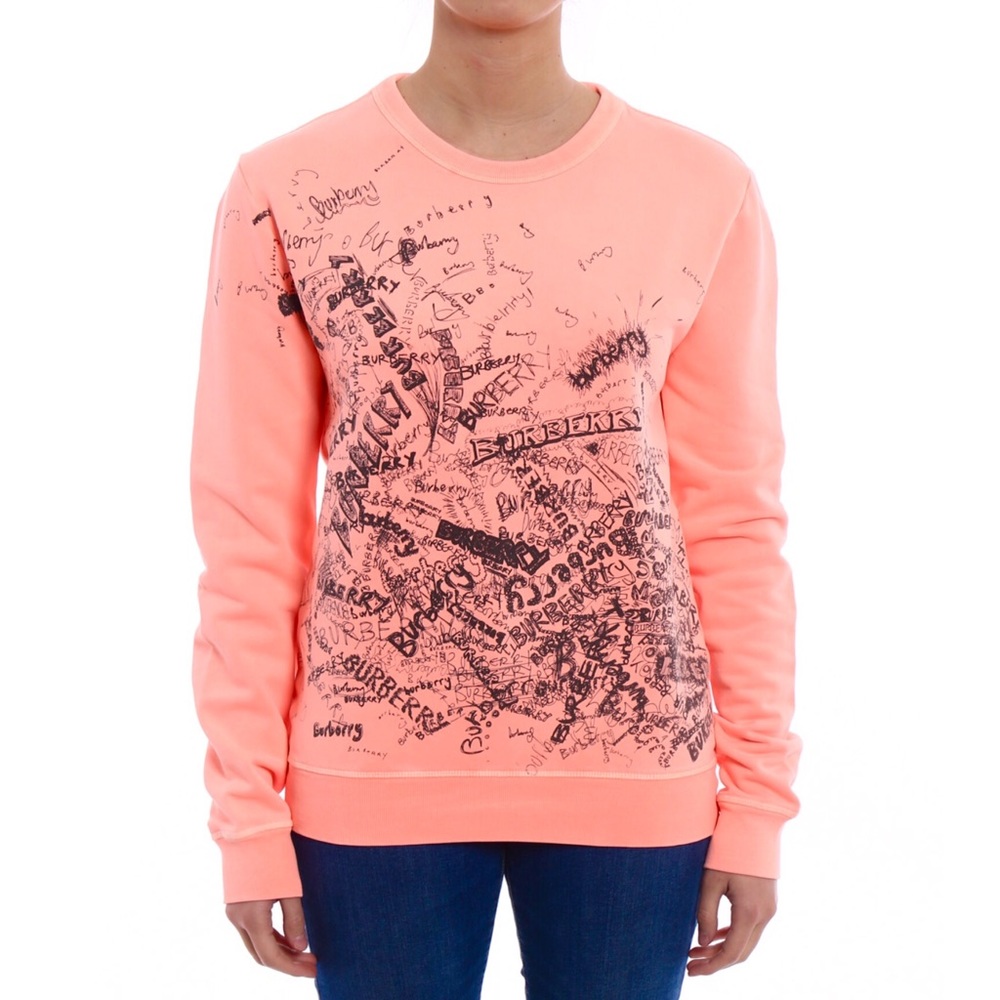 Burberry Rennie Sketch Logo Print Sweatshirt